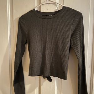 Long sleeve cut out back shirt, never worn